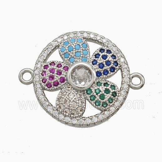 Copper Pendant Pave Zircon, Gold Plated