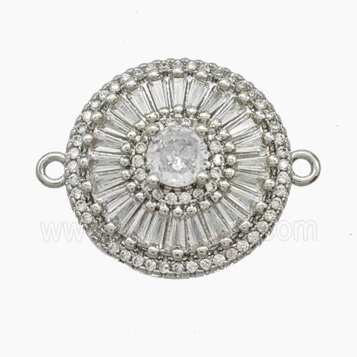 Copper Pendant Pave Zircon, Gold Plated