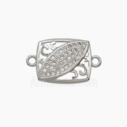 Copper Pendant Pave Zircon, Gold Plated