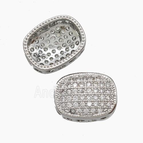 Copper Pendant Pave Zircon, Gold Plated