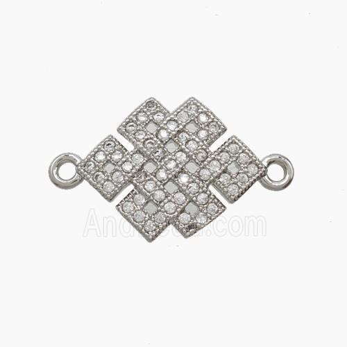 Copper Pendant Pave Zircon, Gold Plated