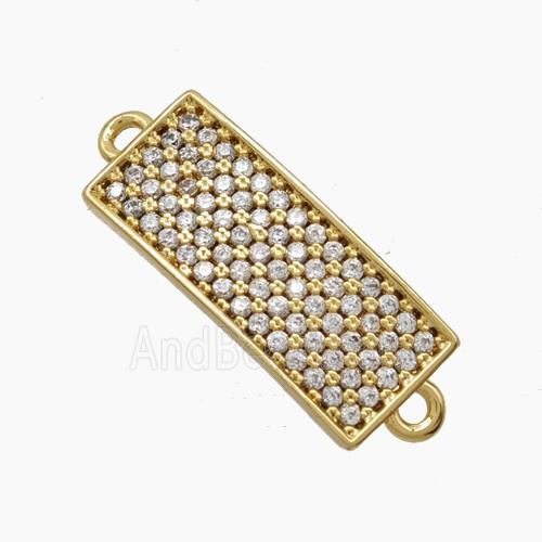 Copper Pendant Pave Zircon, Gold Plated