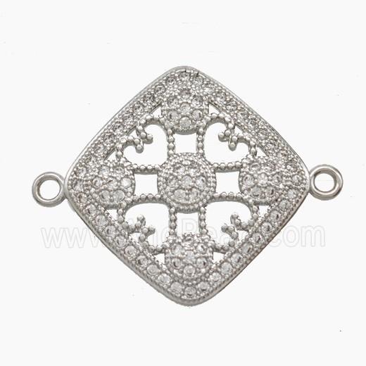 Copper Pendant Pave Zircon, Gold Plated