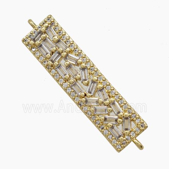 Copper Pendant Pave Zircon, Gold Plated