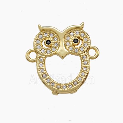 Copper Pendant Pave Zircon, Gold Plated
