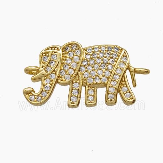 Copper Pendant Pave Zircon, Gold Plated