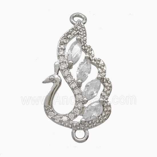 Copper Pendant Pave Zircon, Gold Plated