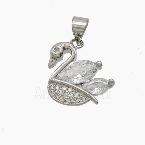 Copper Pendant Pave Zircon, Gold Plated