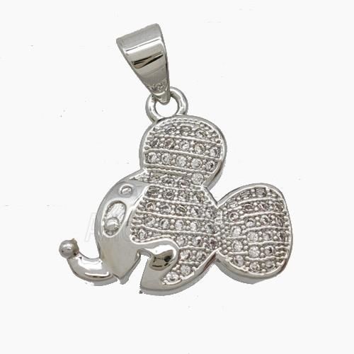 Copper Pendant Pave Zircon, Gold Plated