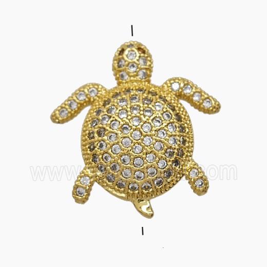 Copper Pendant Pave Zircon, Gold Plated