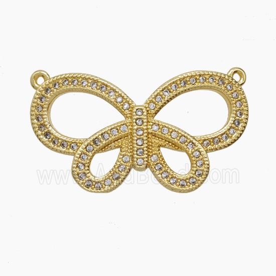 Copper Pendant Pave Zircon, Gold Plated