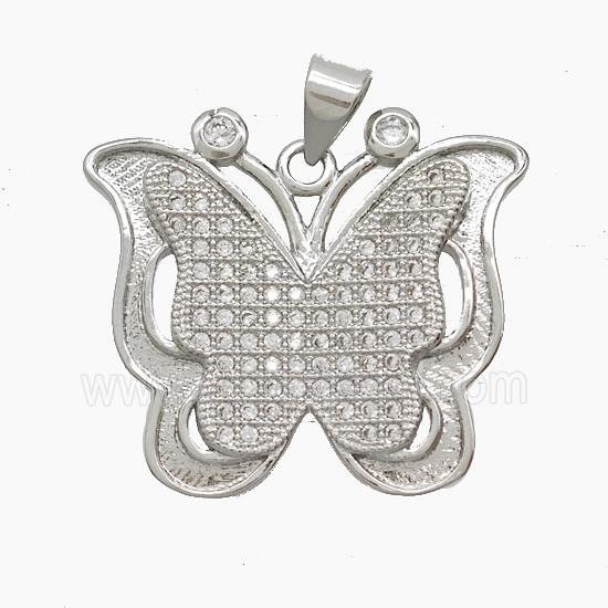 Copper Pendant Pave Zircon, Gold Plated