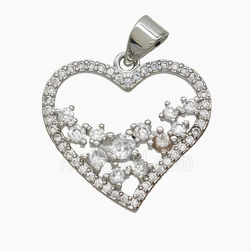 Copper Pendant Pave Zircon, Gold Plated