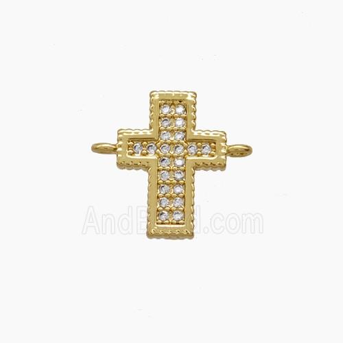 Copper Pendant Pave Zircon, Gold Plated