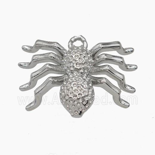 Halloween Spider Charms COpper Pendant Platinum Plated