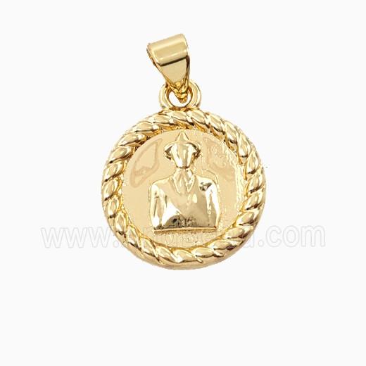 Copper Jose Pendant 18K Gold Plated