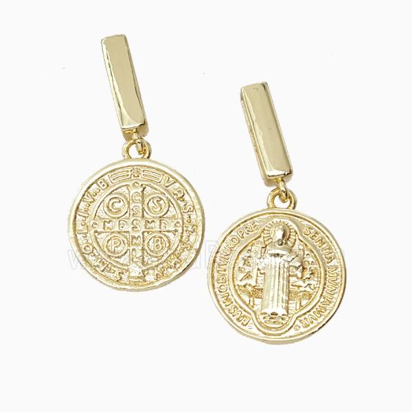 Copper Saint Jude Pendant 18K Gold Plated