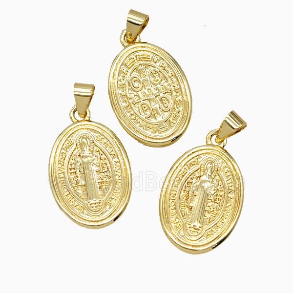 Copper Saint Jude Pendant 18K Gold Plated