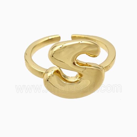 Copper S Rings 18K Gold Plated