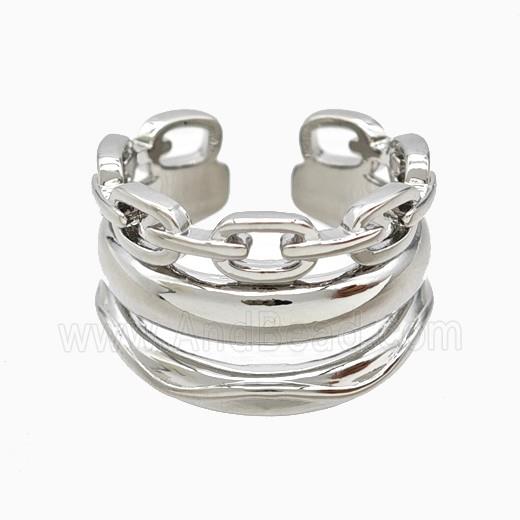 Copper Rings Platinum Plated