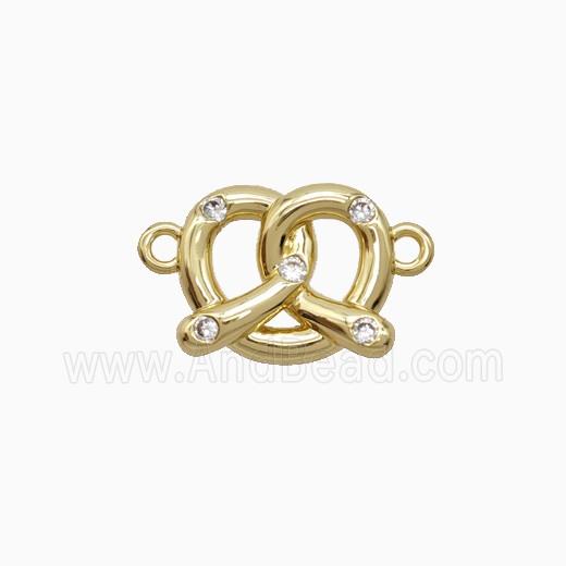 Copper Heart Pendant Pave Zirconia Gold Plated