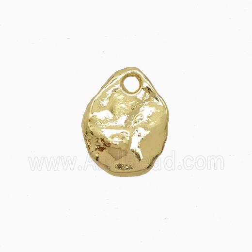 Copper Slice Pendant Gold Plated