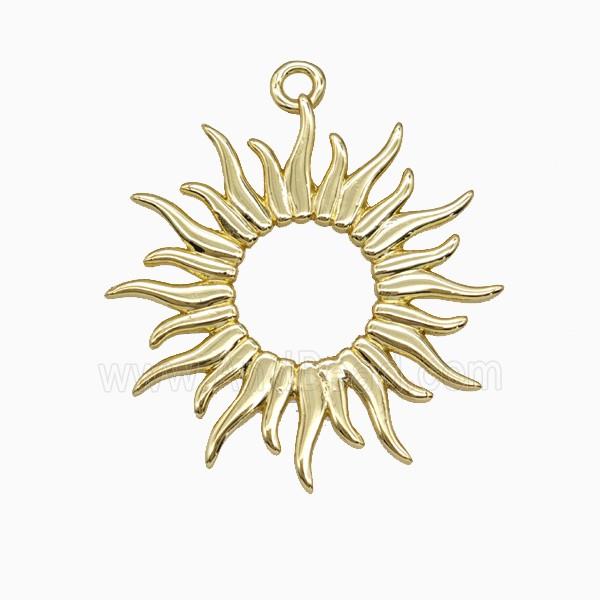 Copper Sun Pendant Gold Plated