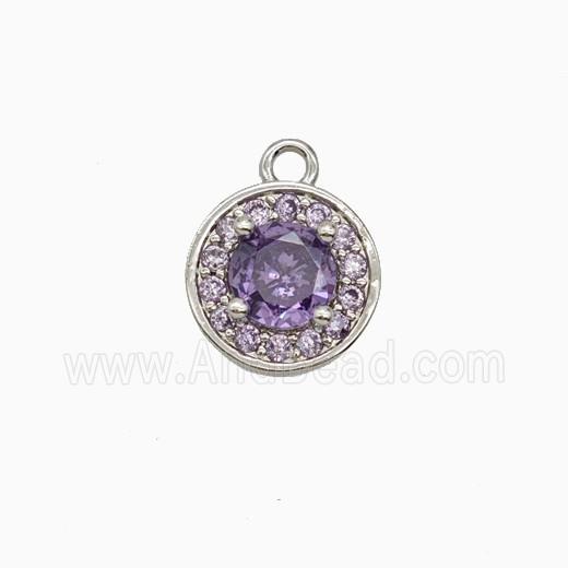 Copper Sun Pendant Pave Zirconia Crystal Glass Platinum Plated