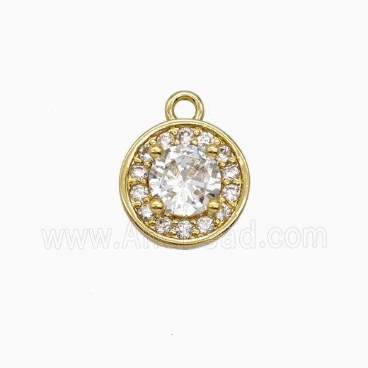 Copper Sun Pendant Pave Zirconia Crystal Glass Gold Plated
