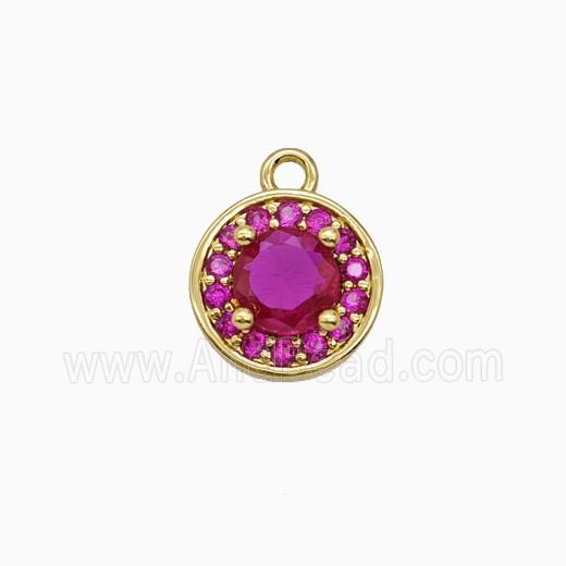 Copper Sun Pendant Pave Zirconia Crystal Glass Gold Plated