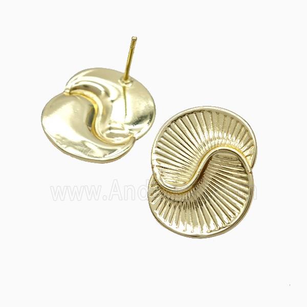 Copper Stud Earrings Gold Plated