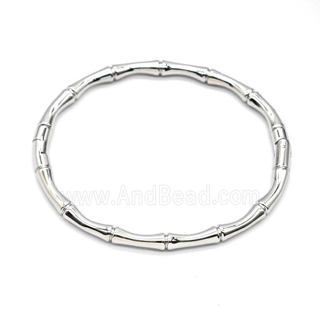 Copper Bracelet Stretchy Platinum Plated