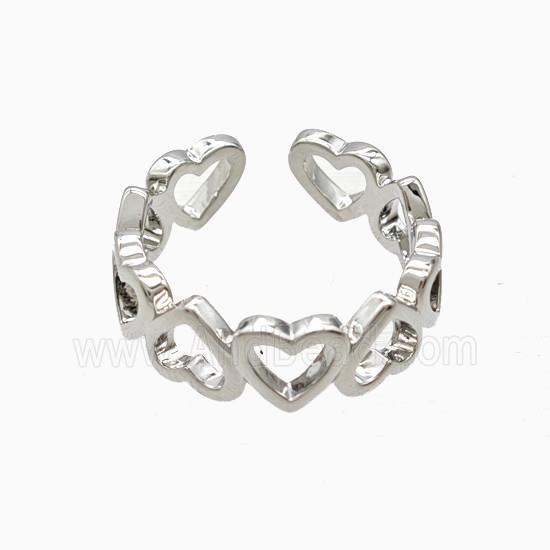 Copper Ring Pave Zircon, Gold Plated