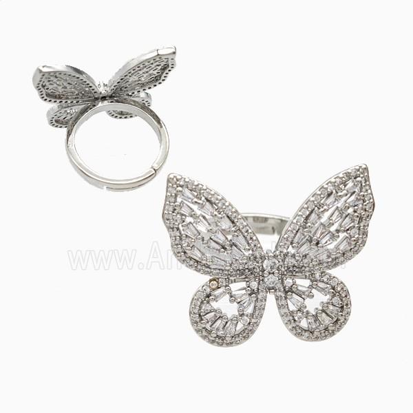 Copper Ring Pave Zircon, Gold Plated