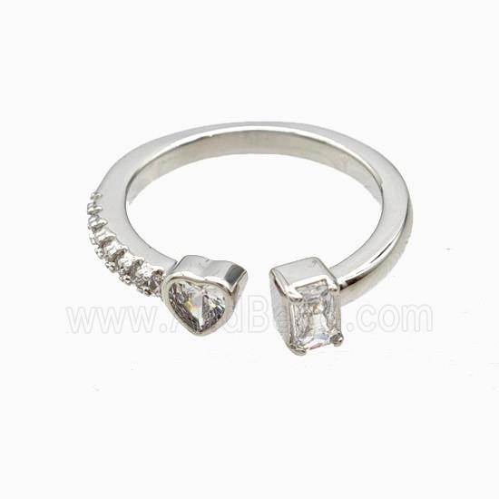 Copper Ring Pave Zircon, Gold Plated