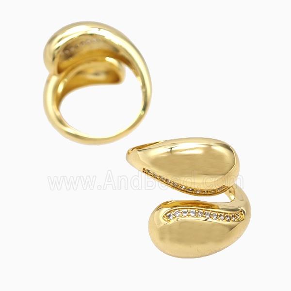 Copper Rings Pave Zirconia 18K Gold Plated