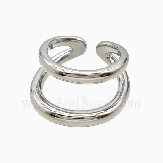 Copper Ring Pave Zircon, Gold Plated