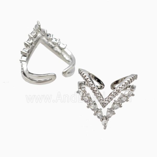 Copper Ring Pave Zircon, Gold Plated