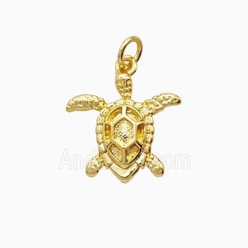Copper Tortoise Pendant 18K Gold Plated