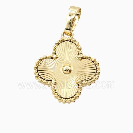 Copper Clover Pendant 18K Gold Plated