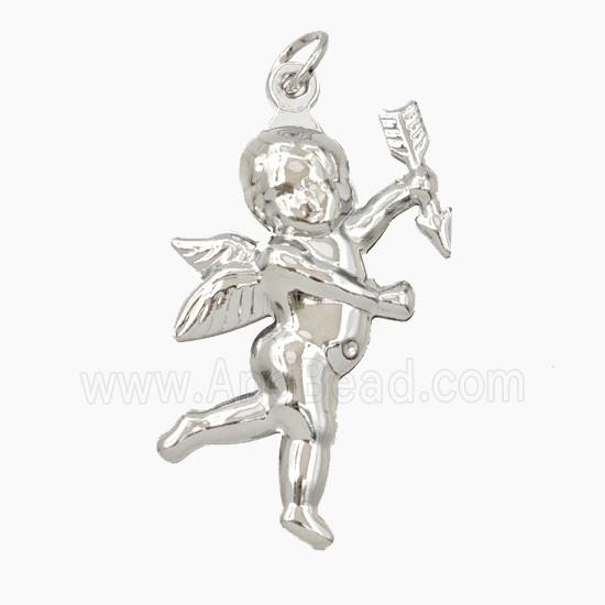 Copper Cupid Pendant Platinum Plated