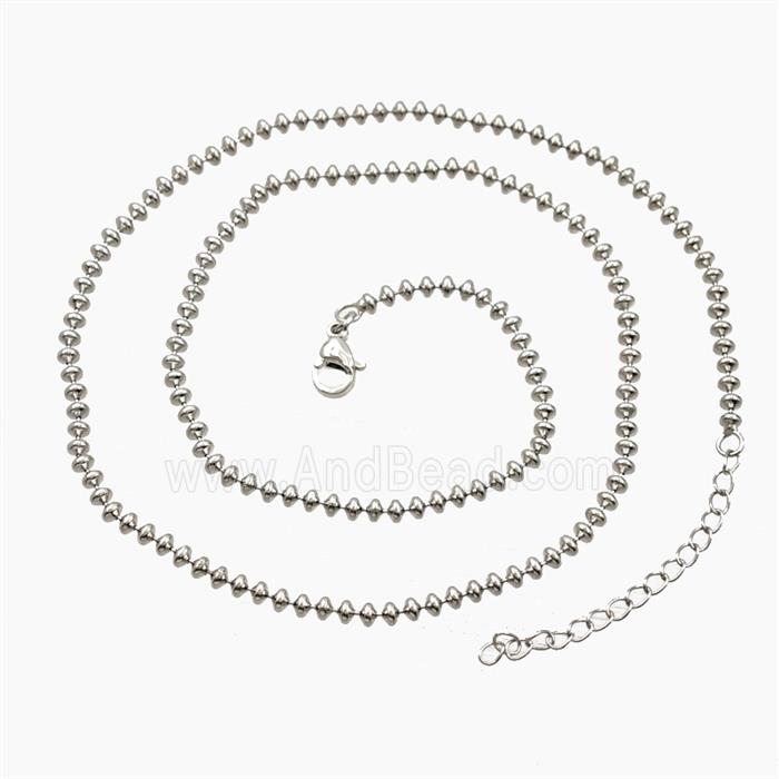 Copper Necklace Chain Platinum Plated
