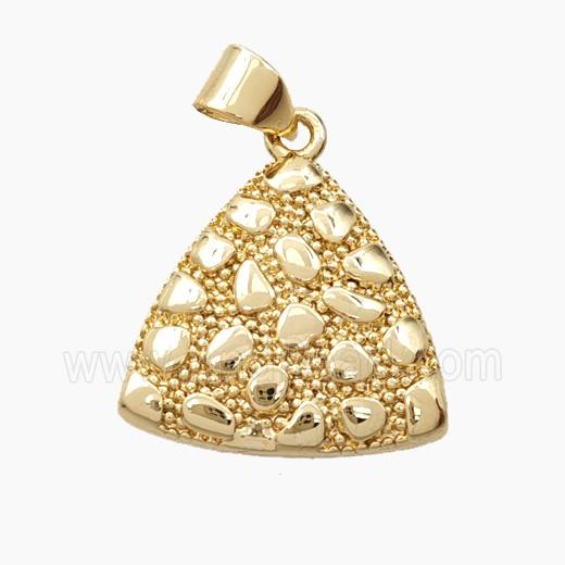 Bohemia Style Copper Triangle Pendant Gold Plated