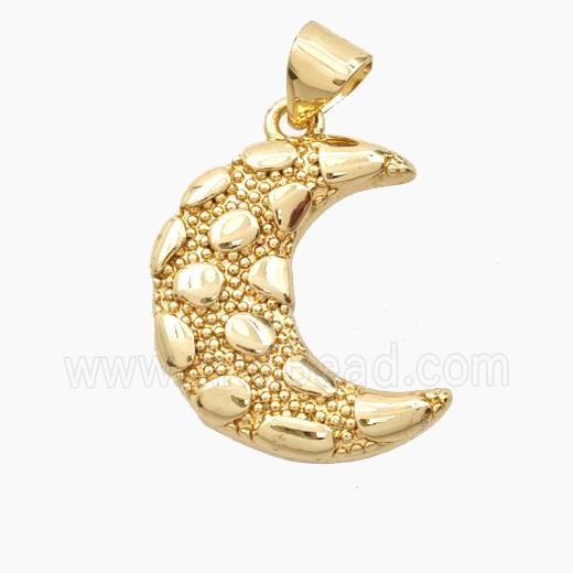 Bohemia Style Copper Moon Pendant Gold Plated