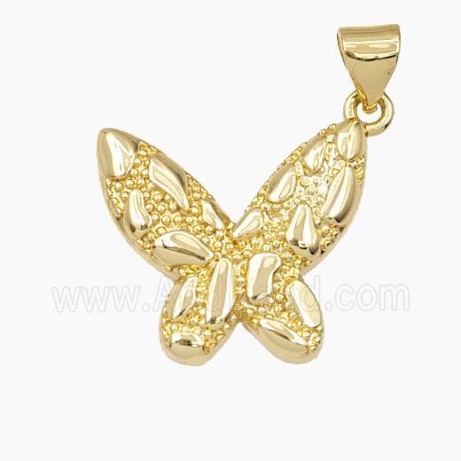 Bohemia Style Copper Butterfly Pendant Gold Plated