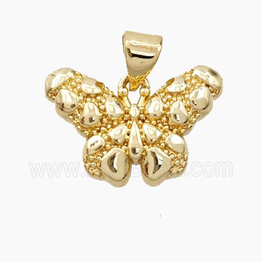 Bohemia Style Copper Butterfly Pendant Gold Plated