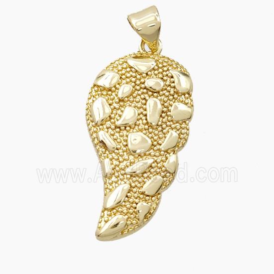 Bohemia Style Copper Angelwings Pendant Gold Plated