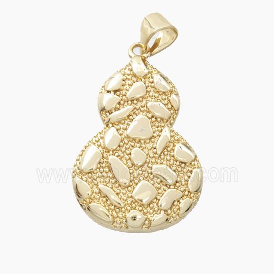 Bohemia Style Copper Gourd Pendant Gold Plated
