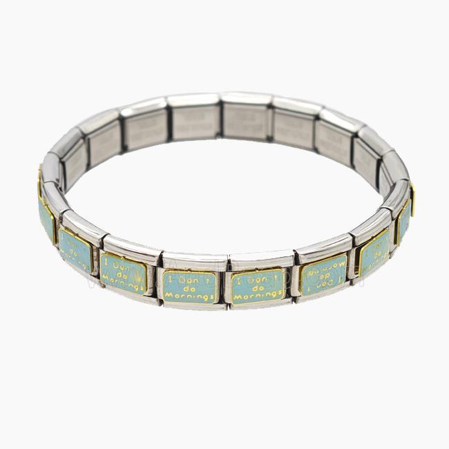 Raw Stainless Steel Module Bracelet Enamel