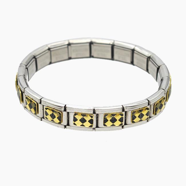 Raw Stainless Steel Module Bracelet Enamel